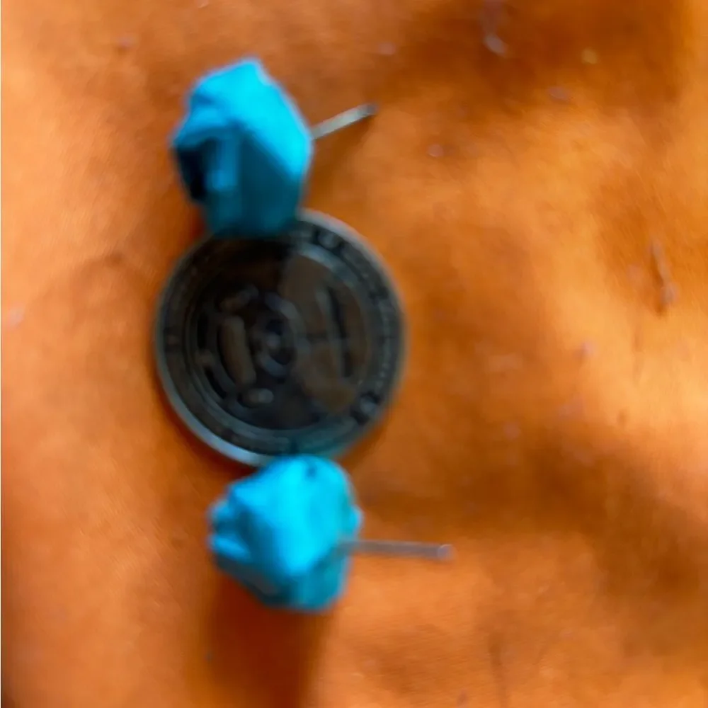 Sky Blue Flower Stud Earrings Jewelry Rose Floral y2k vintage rare accessory